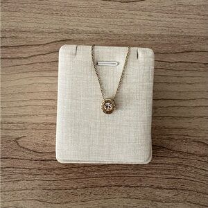 Coach gold crystal pendant necklace